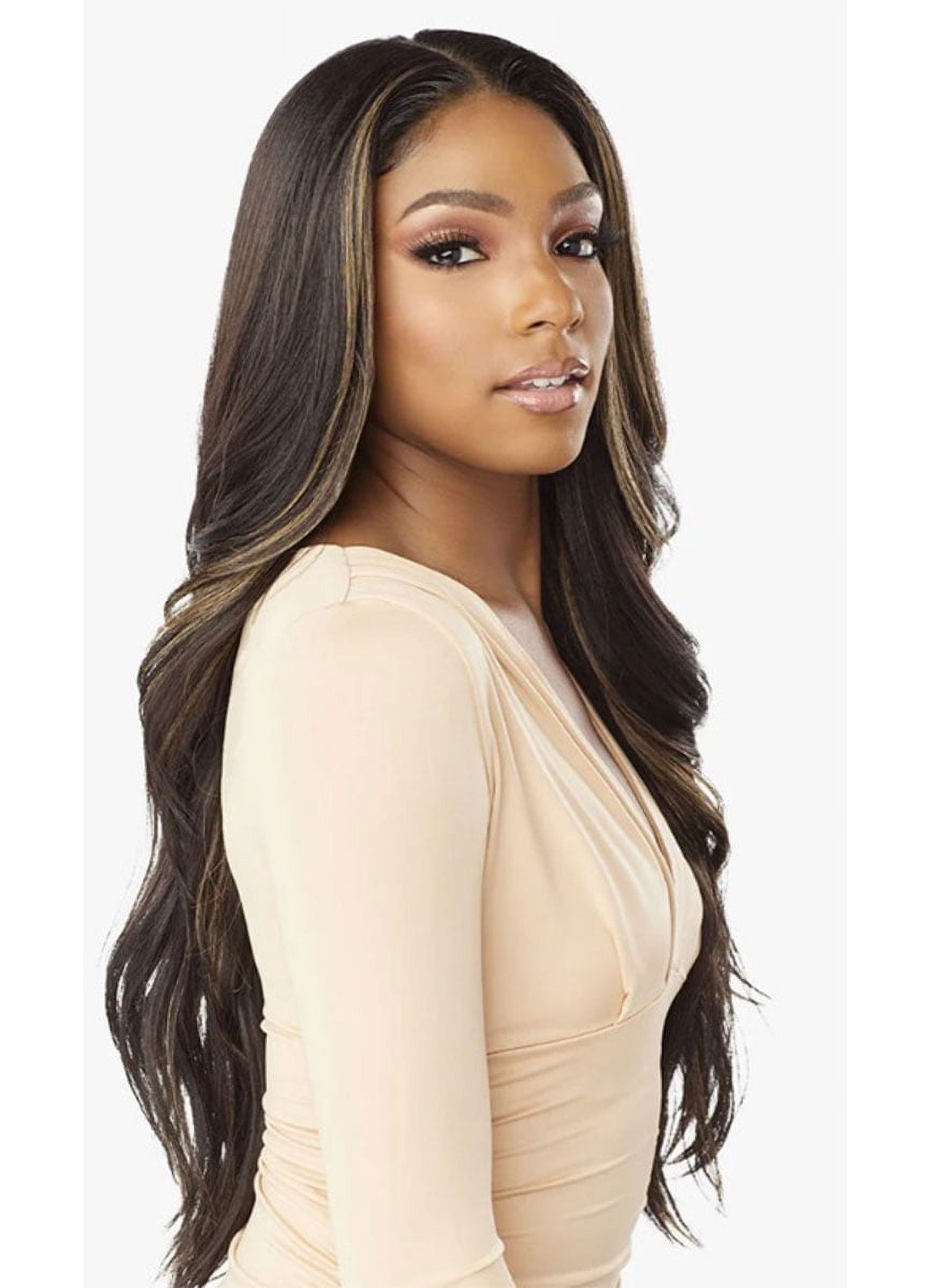 Sensationnel WHAT LACE 13x6 Wigs - Cloud 9 Synthetic Hair Hand Tied Natural Preplucked Hairline Illusion Lace Frontal Lacewig -Whatlace BRAELYN (BALAYAGEHAZELNUT), 18.3 ounces, 1.0 Count