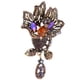 thumbnail image 2 of Broche de flor de aleación, broche de flor, elegante broche de flor, broche de flor de diamantes de imitación, muy recomendado, 2 of 12