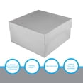 thumbnail image 3 of Hat Boxes with Handles - White - 14" x 14" x 7" - Case of 25 - Sturdy White Cardboard Hat Box with Handles - Premium Cardboard Hat Boxes with Lids for Secure Storage - Elegant Hat Box Solution, 3 of 7