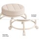 thumbnail image 2 of Taburete bajo de polea para el hogar con ruedas, taburete para caminar para niños, asiento suave (blanco), 2 of 5