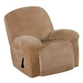 thumbnail image 5 of 1 Piece Design Recliner Cover Elastic Arm Sofa Reclinder Cover , White, Brown_2, 5 of 9