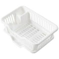 thumbnail image 1 of Raindrops Dish Drying Racks White PP Compact Design for Homeowners 1Set, 1 of 8