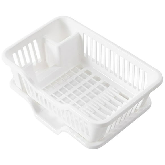Raindrops Dish Drying Racks White PP Compact Design for Homeowners 1Set