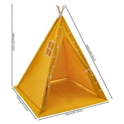 ToppiJoy Foldable Teepee Tent, Play Tent for Kid, Kids Teepee Tent with Window and String of Lights, Indoor Teepee Tent Set (Yellow)