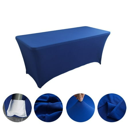 

ASWMXR 27 Colours Wedding Spandex Table Cloth Cover Linen Lycra Rectangle Hotel Banquet Party Meeting Room Decoration