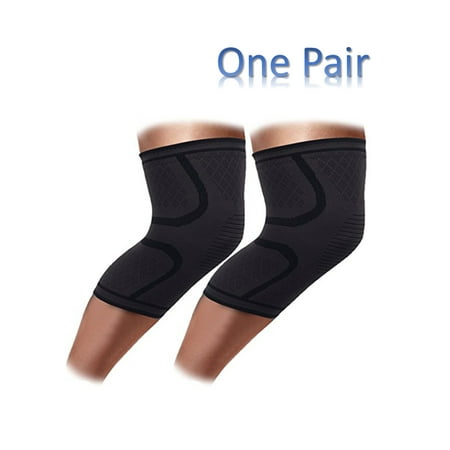 NK SUPPORT One Pair Knee Brace Compression Sleeve Best Knee Pads for Meniscus Knee, Arthritis, Quick Recovery and Support for Sport (Best Knee Brace For Meniscus Support)