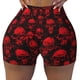 thumbnail image 2 of Fotbe Red Skulls Shorts Sin Costuras – Shorts Deportivos de Cintura Alta para Mujer, Elásticos para Gimnasio, Yoga, Running o Ciclismo-Medium, 2 of 8