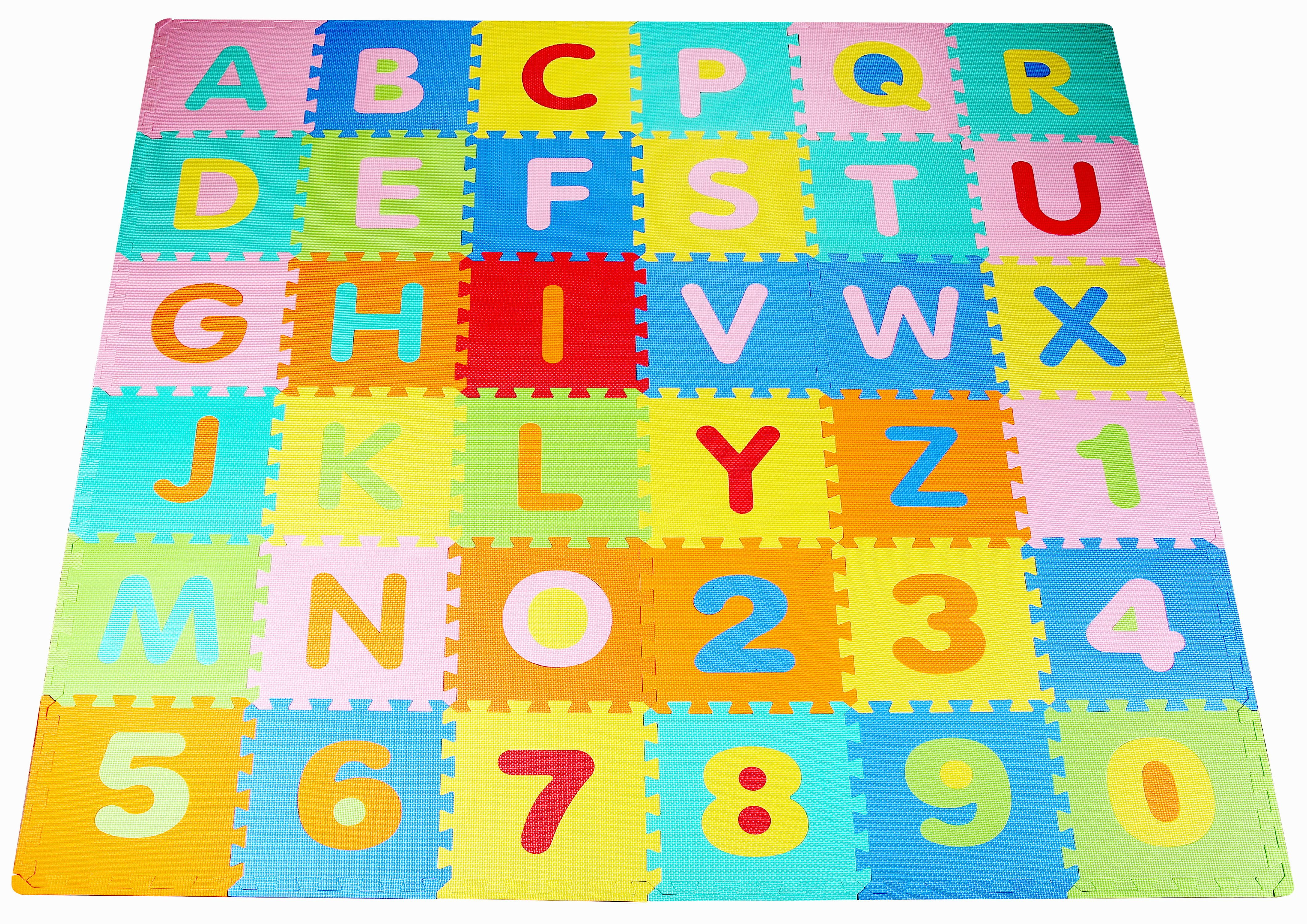 KC CUBS Multicolor 12 in. x 12 in. EVA Foam Exercise Children's  Interlocking ABC Alphabet Puzzle Play Floor Mat (36 sq. ft.) EVA003 - The  Home Depot