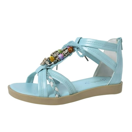 

adviicd Sandalias Para Mujer Elegantes Women s Fashion Flats Sandals for Women Gladiator Bohemian Beaded Shoes Outdoor Beach Clip Toe Sandal Trendy