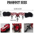 thumbnail image 6 of Gothic Black Crown Floral Headband for Women, 6 of 6