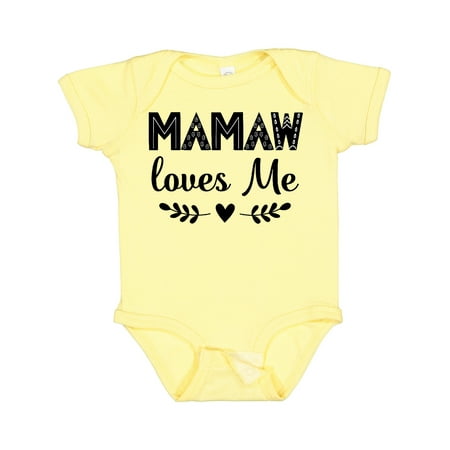 

Inktastic Mamaw Loves Me Grandchild Outfit Gift Baby Girl Bodysuit