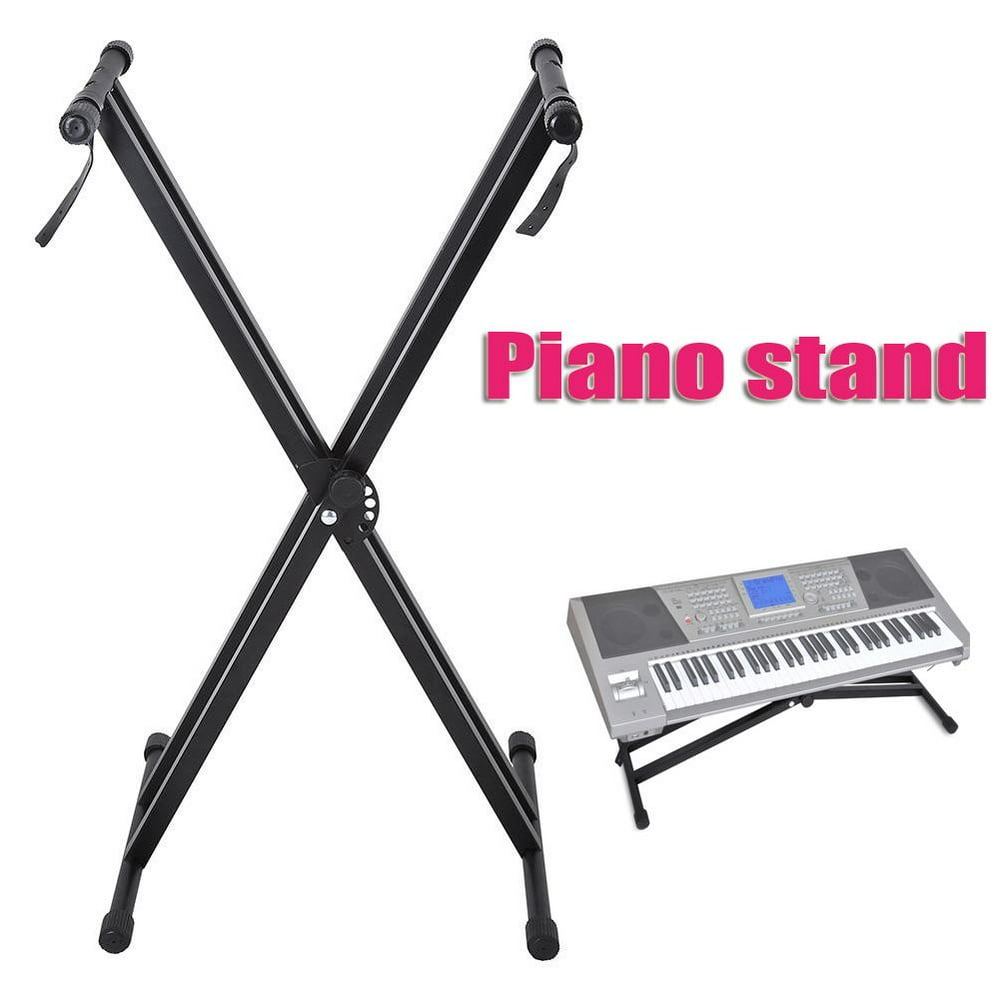 Mgaxyff Portable Keyboard Stand, HeavyDuty Classic DoubleX Keyboard Stand, Infinitely