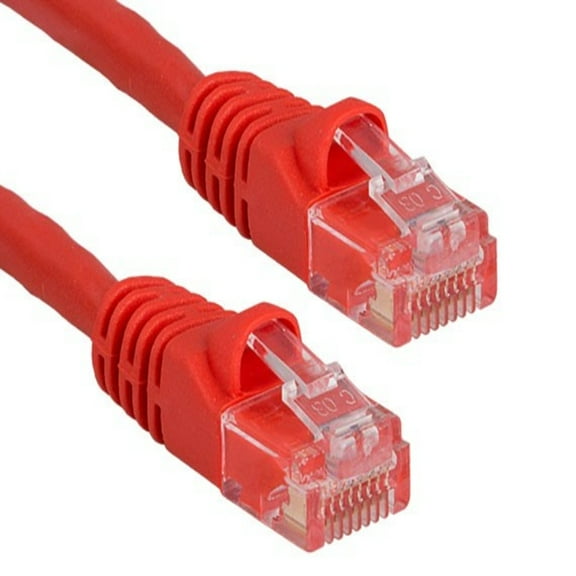 SANOXY Cables and Adapters; 25ft Cat5e 350 MHz UTP Snagless Crossover Ethernet Network Patch Cable, Red