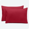 thumbnail image 1 of Bare Home Pillowcase Set - Envelope Closure - Premium 1800 Collection - Double Brushed - Ultra Soft - King Size 20x40, Red, 2 Count, 1 of 6