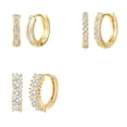 thumbnail image 2 of WILLBEST Aretes - Juego De 3 Pares De Aros Pequeños Y Ligeros De Oro Para Mujeres Y Niñas, 2 of 5