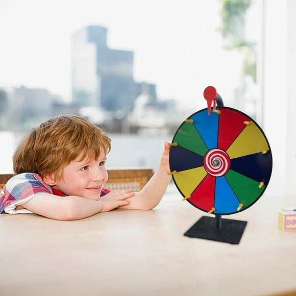Qaailabf Prize Wheel Game Turntable with Erasable Surface, Adjustable Stand & Suction Cups - 24-inch Portable Spinning Wheel for Events, Parties, Carnivals & Trade Shows - Customizable Lottery