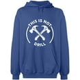 thumbnail image 2 of OXI Hoodie Sweatshirt - This is Not Drill, Basic Casual Hoodie for Men's and Women Fleece Hoodie Long Sleeve - Indigo Blue Large, 2 of 3