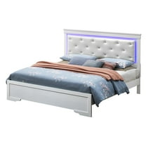 Passion Furniture Lorana Silver Champagne King Panel Beds, PF-G6590C-KB3