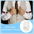 thumbnail image 6 of Anti-Slip Sleeve Garter Elastic Shirt Sleeve Holders for Men Women, White 2 Pack/1 Pair, 6 of 7