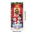thumbnail image 3 of ToyKingdee Merry Christmas Snowman Front Door Cover Decorations, Xmas Tree Gifts Snow Decorative Banner Background, Winter Holiday Home Decor, 3 of 6
