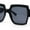 All Black, variant on Womens Oversized Glitter Squared Rectangular Butterfly Plastic Sunglasses All Black