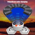 thumbnail image 3 of Kuymtek Luz de camping plegable Lámpara de puesto de 3 lados USB recargable 126 LED Linterna solar, 3 of 8