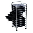 thumbnail image 2 of Online Gym Shop CB16963 34 x 13 x 15 in. 10 Drawer Rolling Organizer Storage Cart, Black, 2 of 3