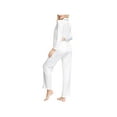 thumbnail image 2 of INK + IVY Women's Woven Satin Long Sleeve Notch Collar and Lounge Pant Set, 2pc., 2 of 3