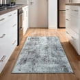 thumbnail image 4 of GLN Rugs Persepolis - Contemporary, Machine Washable Area Rug 2'6"x7' Turkish Gray Home Carpet, All Ages, 4 of 8