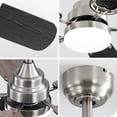 thumbnail image 5 of Sofucor 52" Ceiling Fan with Dual Blade Finish, Modern, LED Light, Downrod Mount, Indoor, 5 of 14