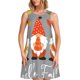 thumbnail image 1 of Balery Hello Fall Gnomes Vestidos de verano para mujer con estampado: vestido holgado sin mangas, vestido playero informal y cómodo para días calurosos., 1 of 7