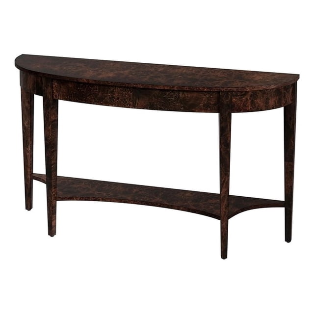 Butler Specialty Company Astor 54"W Wood Demilune Console Table - Dark Brown