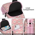 thumbnail image 4 of Sling Backpack,Pink Halloween Ghosts Sling Bag with Water Bottle Holder,Waterproof Sling Bag for Men/Women with Headphone Jack for Hiking,Travel, 4 of 6