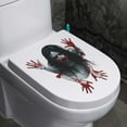 thumbnail image 4 of Honeeladyy 1 Sheet Halloween Toilet Lid Sticker, Halloween Toilet Lid Decal Sticker Decoration, Spooky Toilet Topper Scene Setter Decoration, PVC Bathroom Toilet Seat Clings, 4 of 6