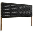 thumbnail image 2 of Sparta Weave Vegan Leather King Headboard in Walnut Black, 2 of 8