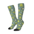 thumbnail image 2 of Fotbe Cute Yoga Frogs print Women's Men's Novelty Crew Socks Cotton Socks Knee High Socks for Walking,Running,Nurses,Pregnancy, 2 of 9