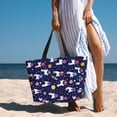 thumbnail image 3 of Wukai Lama in Space Print Zipper Bag,large Beach Tote Bag,Waterproof Sandproof Bag,Grocery and Picnic Tote Travel Bag, 3 of 5