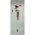 thumbnail image 2 of Chesapeake Bay Hand Carved Wood and Bamboo Bobbing Head Pink Flamingo  Wind Chime, 2 of 4