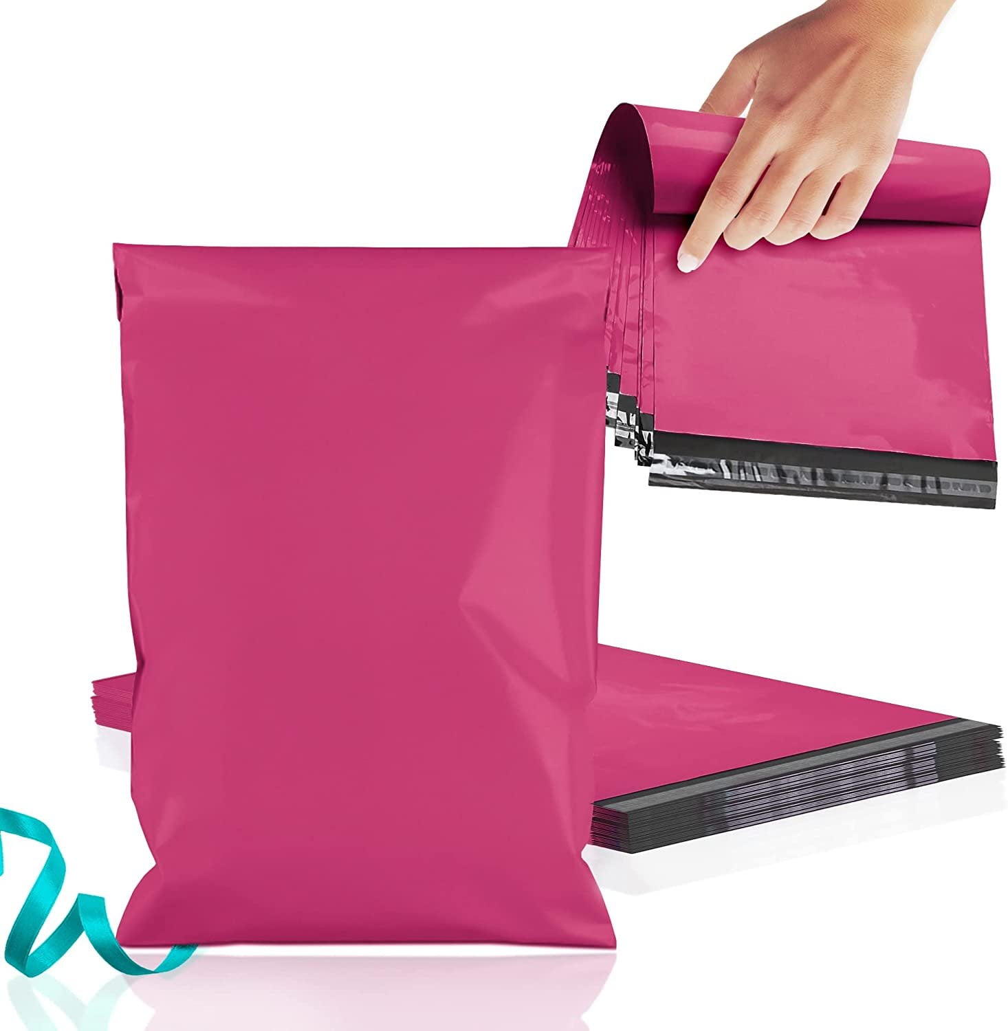12x15.5 HOT PINK POLY MAILERS Shipping Envelopes Sealing Mailing Bags 12" x 15"