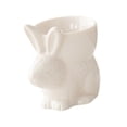 thumbnail image 3 of Conejito de cerámica para huevos, decoración de mesa, accesorio de cocina para huevos pasados ​​por agua. blanco, 3 of 9