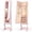 Pink, variant on LIVIZA Mirrored Standing Jewelry Armoire Cabinet with Hooks & Storage Shelves, Full-Length Mirror Jewelry Organizer,Pink