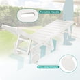thumbnail image 5 of Dycanpo Chaise Lounge Chair Outdoor Set of 2, with Adjustable Backrest & Wheels, White, 5 of 9