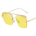 thumbnail image 2 of Classic Square Sunglass Vintage Style Fashion 400 Protection Oversized Driving Gold Yellow, 2 of 4