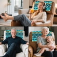 thumbnail image 5 of TSOVTHRID Blue Aztec Tribal Print Recliner Headrest Protector Headrest Cover for Recliner Chair Couch Chair Head Protector for Sofa Furniture Protectors 17x27 in, 3 Pieces, 5 of 7