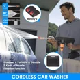 thumbnail image 2 of Cordless Portable Power Washer - Battery Powered Pressure Washer,Handheld Pressure Washer Gun with Nozzles,Rechargeable High-Pressure Car Washer Gun for Car Washing/Home/Floor, 2 of 9
