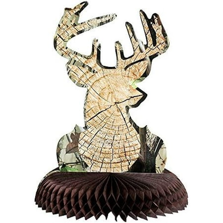 Rustic Wood Deer Centerpiece for Tables with Next Camo Design, Cut Timber Table Decor$$Home Decor, Kitchen, & Other