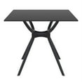thumbnail image 2 of Pemberly Row Contemporary 31" Square Dining Table in Black, 2 of 8