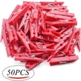 thumbnail image 2 of Jdesun 50 Pieces Photo Clips,Mini Plastic Picture Paper Clip Clothespins Peg for Office,Home,Arts(Red), 2 of 7