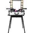 thumbnail image 1 of SHANY Studio ToGo Wheeled Trolley Makeup Case & Organizer with Light - Off White, 1 of 9