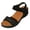 Black, variant on Womens Orthopedic Walking Sandals Comfortable Arch Support Platform Wedge Thick Memory Foam Cushion Sport Plantar Fasciitis Shoes Ankle Strap Casual Summer Beach Shoes Brown 7.5 Wide